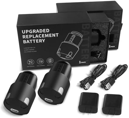BLOTMS Upgraded Replacement Battery Compatible with Andis PowerGroom AGR,BGR,BGRC Clippers-3200mAh Long-Lasting Li-ion Power, Type-C Charging w/Fast Charge Kit (Adapter & Cable) （2 Pack）