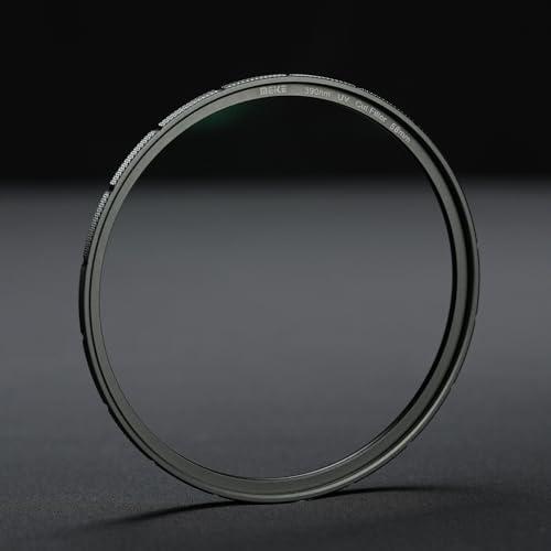 Meike Filtro de corte UV de 390 nm de 58 mm, filtro de protección de lente MCUV, 20 multicapas, con película verde y lente de cámara impermeable, filtro UV ultra delgado