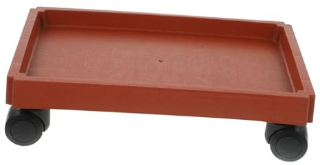 DOITOOL Vassoio Portavasi Rettangolare con Ruote Supporto Mobile per Piante Pesanti da Interno ed Esterno Sottovaso Plastica Resistente per Fioriere di Varie Forme