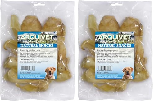 Arquivet Orejas de Cordero 10 uds. Snack para Perros (Paquete de 2)