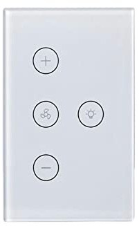 Smart Switch, Standard Smart Fan Light Switch Ceiling Touch Support Home Mobile Phone Control(Bianco)