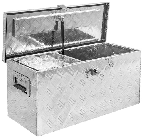 Set Truckbox D080 + Einhängefach Werkzeugbox Werkzeugkiste Anhängerbox Alubox Aluminium Box Einsatzkasten Einsatz Schale Organizer Trucky