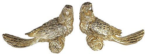Casablanca Figur Papagei Poly,Gold m.Glitter2f.sort.