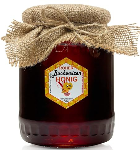 MIEL CRUDA directamente del apicultor en Polonia | 1,1 KG | BUCHWEIZEN | Cruda, natural, muy sana, sin aditivos. Sin filtrar, sin centrifugar ni calentar