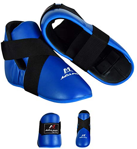 Malino Martial Arts Foot Protector Karate Shoes Size (Blue, Medium)