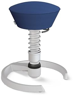aeris Swopper Air – Ergonomischer Hocker mit extra weicher Polsterung – Bürohocker höhenverstellbar ohne Rollen –Sitzhocker für einen gesunden Rücken, Feder Standard