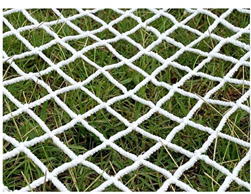 Weiß Sicherheitsnetz Kinder-Schutznetz, 5cm Ineinander Greifen-Netz for Kinder Haustiere Spielzeug Schutz, Anti-fällt Balkon Treppe Geländer Net, Außen Patios Zaun-Netz (Size : 2x2m(6x6ft))