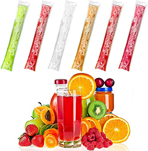 Eis am Stiel-Beutel, Eisbeutel für Eis am Stiel Mit Trichtern, Eis Beutel Klare Eis Tasche Plastik Tüten, Transparente Lebensmittelbeutel Zur Herstellung von Eis, Eis am Stiel Beutel