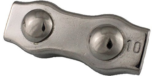 20 Stück DUPLEX Drahtseilklemmen M4 Ds= 3 mm - Edelstahl A4 - AISI 316 Klemmen Seiklemmen Seilverbinder I BOOTSTEILE BRAUER®