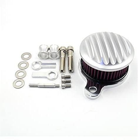 QINQIN LUQIQI Système de Filtre d'admission en Aluminium for Le nettoyant à air de Motocycliste for Harley-Davidson Sportster 883 1200 1991-2016 Iron 883 2009-2016 (Color : Silver)