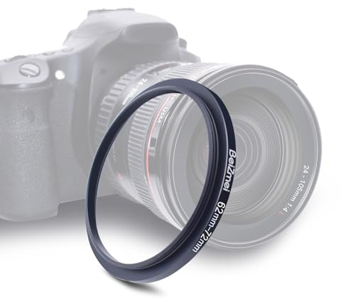 62mm a 72mm Filtro Adaptador,Compatible con Todas 62mm Objetivo a 72mm UV,ND,CPL,Filtro.62mm Lens to 72mm cámara Filtro (62-72mm)