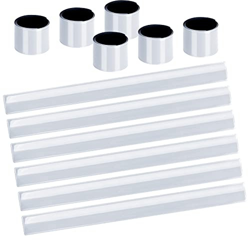 URAQT reflekterande säkerhetsarmband för hög synlighet för barn och vuxna, reflekterande armband för cykling och löpning (12 st)
