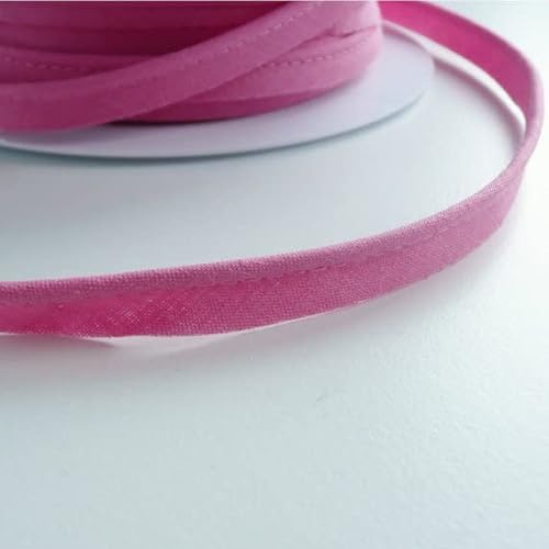 2mm Flanged Insert Piping Cord Poly Cotton Fabric Covered bias Cut 10m Mid Pink