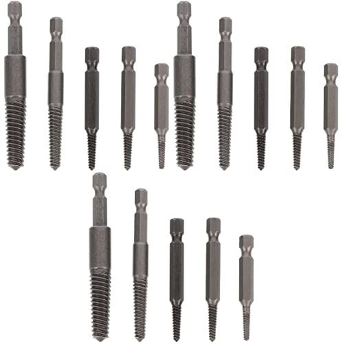 TEHAUX 15pezzi Estrattore Di Viti Danneggiate Per Rimozione Bulloni Rotti e Viti Spanate Strumento Compatto e Portatile Per Riparazioni Facili e Veloci