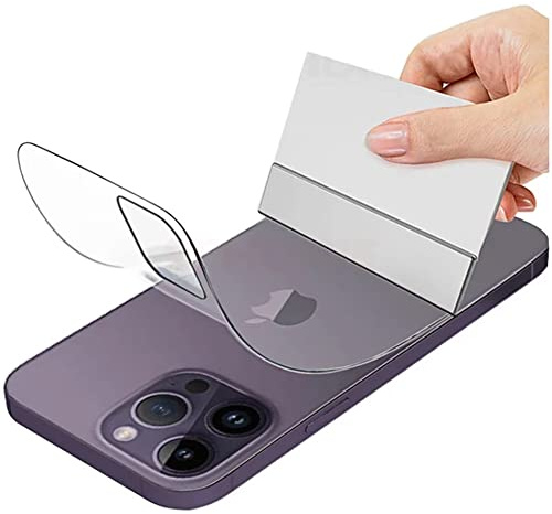 Snailcanfly 2pcs film idrogel indietro per iPhone 14 Pro 6.1 | Copertura della batteria trasparente flessibile TPU film protettivo protezione contro l'esplosione senza vetro temperato