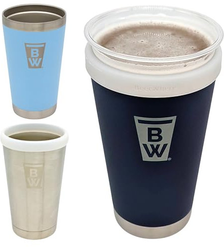 6PINT 20 oz. Imperial Pint Tumbler | Pint Glass Cooler | Cooler for 12 oz. to 24 oz. Plastic Cups | Premium Vacuum-Insulated Stainless Steel (Navy Blue)
