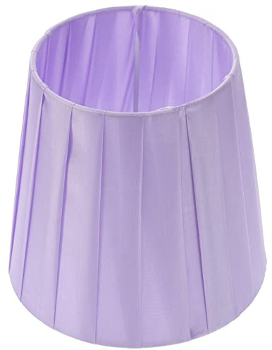 minkissy Lilac Long Lampshade Small Table Lampshade Clip Bulb Soft Light Cover for Home