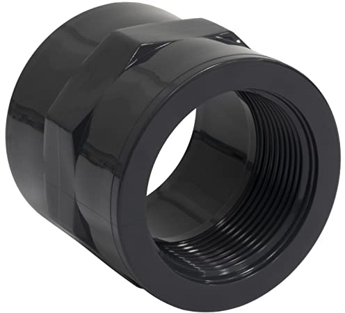 AERZETIX - Nipple Manicotto Misto Filettato Femmina per Incollare Ø50mm - Femmina per Avvitare 1 1/2'' - Raccordo a Pressione di Tubo 10 Bar - in Plastica