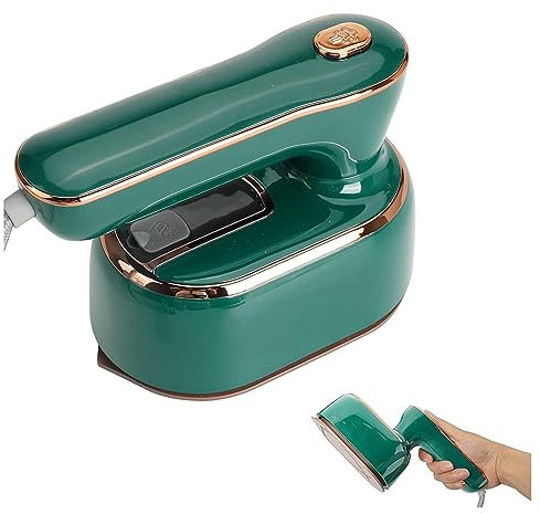 JUNZAI Ferro da Stiro da Viaggio Pieghevole, Mini Ferro da Stiro Pieghevole 100ml,Riscaldamento 20s,Manico Pieghevole, Ferro da Stiro per Cucito per Casa,Lavoro E Viaggi,Green