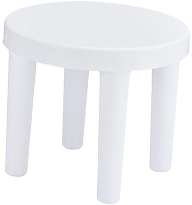 LIFKOME Tabouret Rond Antidérapant en Plastique Portable pour Salle De Bain Cuisine Enfants avec Capacité Robuste Léger Et Facile À Déplacer