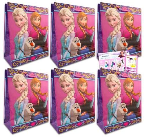 Disney Frozen Geschenktüten für Kinder – Frozen Party Supplies Bundle mit 3 Frozen Geburtstagsgeschenktüten für Geburtstagsgeschenke, mehr | Frozen Partytüten für Jungen, Mädchen