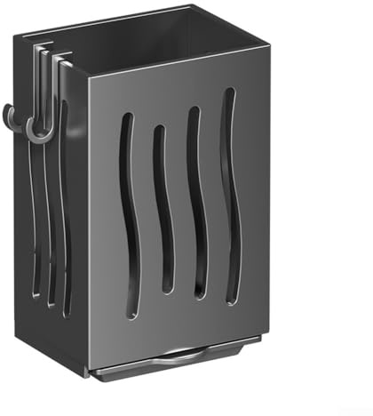 SPORTARC Égouttoir mural de cuisine, porte-couverts, boîte de rangement pour ustensiles de cuisine avec plateau d'égouttement (noir), V507P51X5N5OJVB4R892M8
