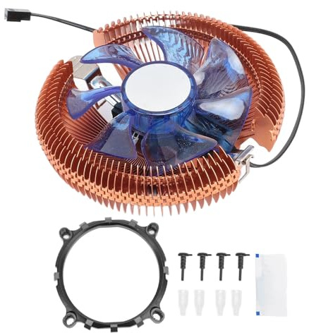 Sxhlseller CPU-Lüfter Aluminium, Kühler Dynamische Beleuchtung, DC12V für LGA 775 1155 1156 1200