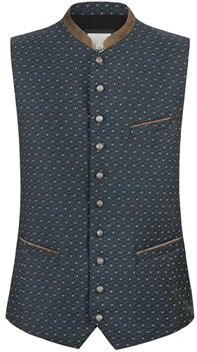 Stockerpoint Herren Trachtenweste Hudson I Größen 44-60 I Traditionelle & hochwertige Weste mit verstellbarem Riegel I Perfekt für Trachten & Festlichkeiten