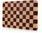 Tabla de Cortar de Madera 38,1 x 25,4 cm, Tabla de Cocina Resistente de Madera de Árbol del Caucho con Diseño de Ajedrez, Antideslizante, Ideal para Carne, Verduras, Pan y Queso