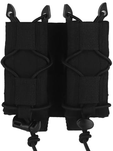 ANSNOW Pistolen-Doppelmagazintasche Magazintasche 9 Mm Molle Offene Magazintasche Für .40 Kaliber 45Acp G1Ock 226/229 Klappmesser/Schwarz