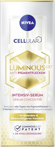 NIVEA LUMINOUS630 Anti-Pigmentflecken Intensiv-Serum, Gesichtspflege mit Thiamidol für einen ebenmäßigeren & strahlenderen Teint, Serum gegen Pigmentflecken (30 ml)