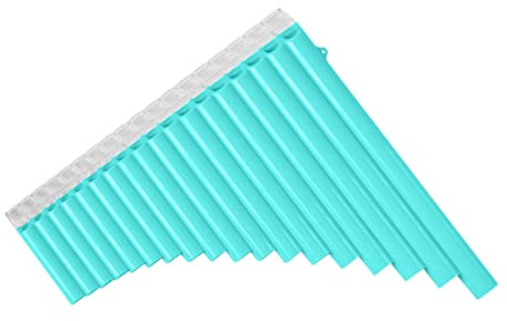 Eryue Pan Pipe 18-Pipe Pan Pan Flöte G-G3 Range & C Key Pan Pipes ABS PANPIPES Chinesisches Traditionelles Holzblaseninstrument mit Tragetasche (Blau)