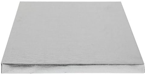 Cake drum carré argent 40 x 40 cm