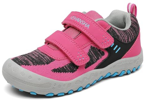 Mishansha Ragazza Scarpe da Ginnastica Traspirante Scarpa Trekking Confortevole All'aperto Sneaker, Rosso 29