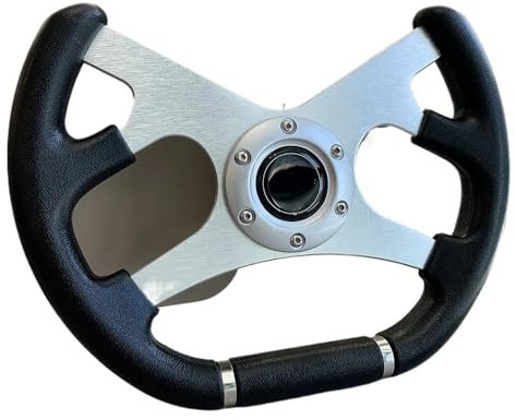 Volante Desplazado,Volante Coche Volante Deportivo de Carreras de PU Universal Modificado de 13 Pulgadas y 320 mm