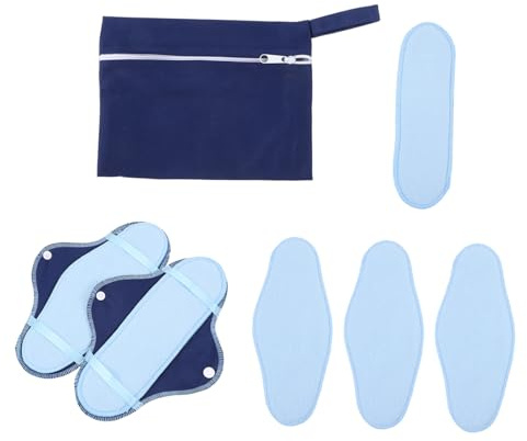 HAWILLOSCH Assorbenti Igienici Lavabili Pul Set da 8 Pezzi, Assorbenti Mestruali Riutilizzabili ad Alta Capacità Assorbente, Assorbente a Tenuta Stagna per Ciclo Day Night e Allattamento Femminile