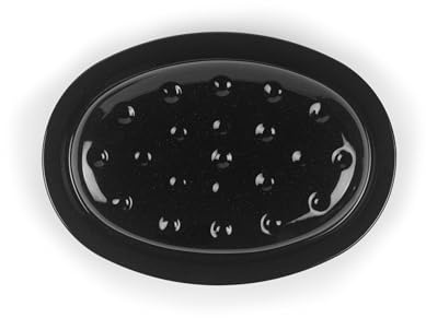 Salter Brilliance Roaster with Lid, 33 Cm, Self Basting | Enamel Coated Steel, PFAS Free Nonstick, Dishwasher Safe, Black Speckled Finish, Made In The UK, 33 x 24 x 12 Cm