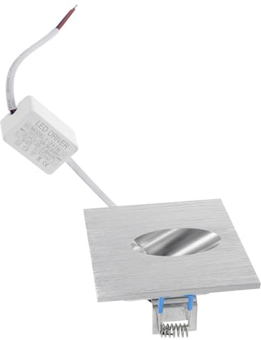 Uonlytech Lámpara LED Empotrable Cuadrada para Escalera Luz de Pared Interior Aluminio Aleación Color Blanco Frío Iluminación Práctica para Pasillo Porche Sótano