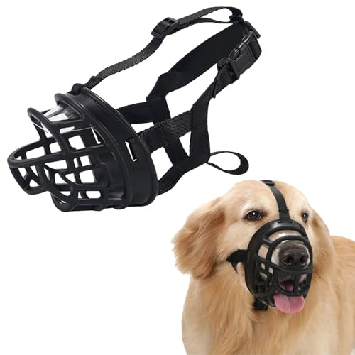 KATLKIU Hundemaulkorb aus TPE, Atmungsaktiv & Bequem, Schutz vor Bissen und Giftködern, für Kleine, Mittelgroße und Große Hunde, ideal für Spaziergänge, Training & Tierarztbesuche (2#)