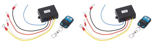 AKLOSIPY 2 Pcs 75ft Wireless Winch Remote Control Switch 434MHZ Receiver for 12V 24V Car ATV SUV Truck Universal Application