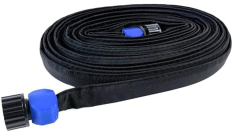 Tuyau d'arrosage flexible plat poreux avec ceinture d'infiltration d'eau, idéal for l'irrigation de jardin économe en eau(25FT)