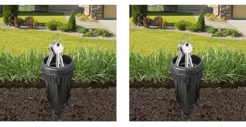 Kit di 2 contenitori nascosti per chiavi, custodie impermeabili per chiavi esterne, scatola di sicurezza per contanti a forma di ugello sprinkler, porta chiavis per giardino esterno, facile
