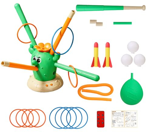Générique Saut et Lancer musicaux - Cactus Télécommandé Jeux Amusants - Jouet de Motricité Globale en Extérieur pour - pour Jeunes, intérieur et extérieur, Jardin, Cour, école, fêtes, Anniversaires