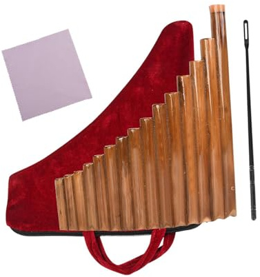 BEALIFE Traditionellt kinesiskt musikinstrument Panpipe 15 pipor Panflöjter Tillverkade i bambu för musiker Traditionellt kinesiskt musikinstrument