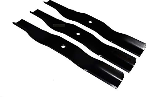 Lot de 3 lames de tracteur tondeuse 43 cm pour ISEKI SG13, SG15, SG17, 859530606100, 859530600200