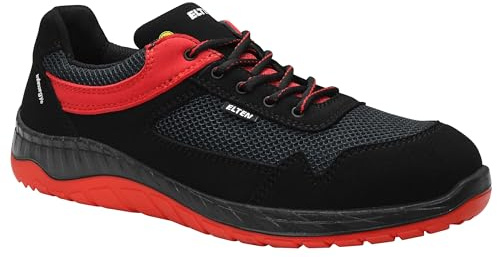 ELTEN LONNY red Low ESD S1P sportiga säkerhetssandaler med INFINERGY© dämpning | Mikrofiber/textilmaterial | stålmössa | läderfri | metallfritt genomträngningsskydd | Textilfoder | Gr. 35-48