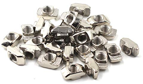 M4 20 serie Carbon Steel T-Nut Fastener Hammer Kopf Aluminiumprofil Extrusionsschlitz Europäische Norm (100 STÜCK)