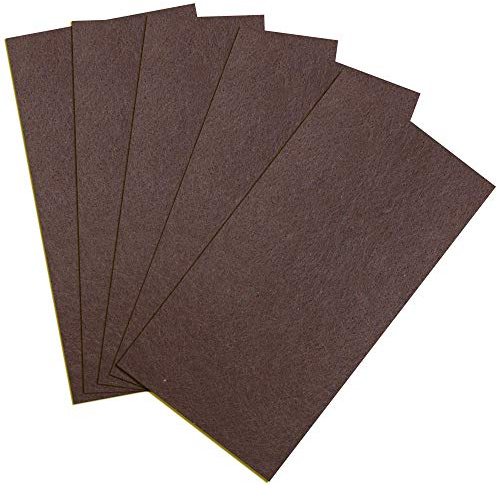 5 Pieces Self Adhesive Cut To Size Sticky Felt Pads For Furniture Feet 100mm x 200mm By Lifeswonderful®