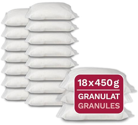 18 x 450 g di ricarica per deumidificatori universali, granulato in sacchetti di tessuto, adatto per deumidificatori standard