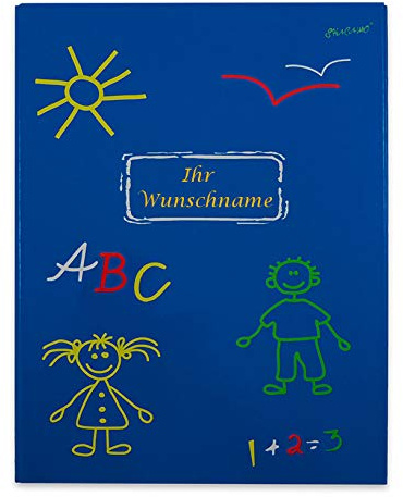 Kinder Zeugnismappe mit Gravur / DIN A4 / mit 20 Klarsichthüllen